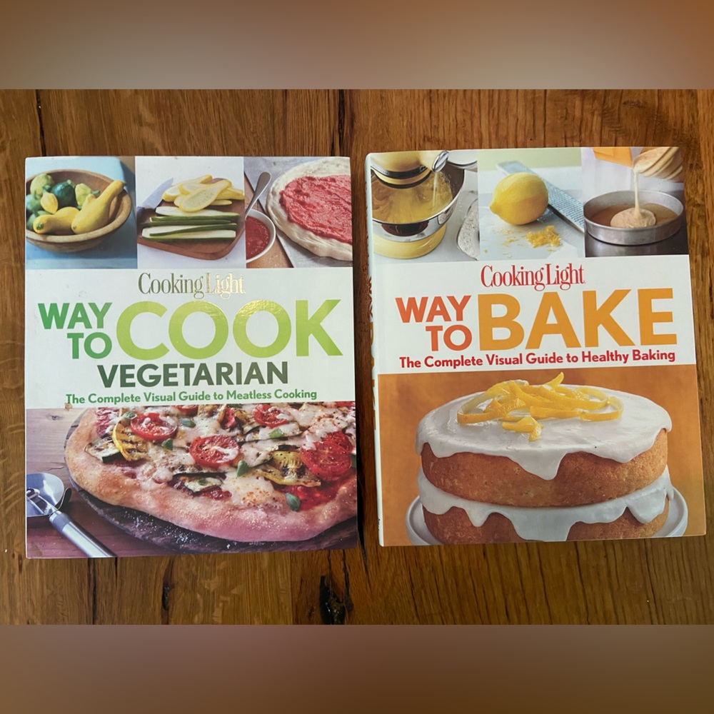 Cooking Light Set of TWO Way to Bake and Way to Cook Vegetarian Cookbooks